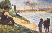 Georges Seurat Knabe mit Pferd oil painting reproduction